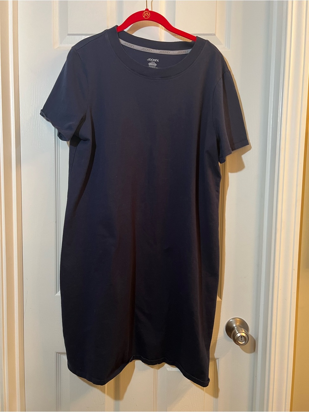 🦋 NWOT Jockey Navy Short-Sleeve Midi T-Shirt Dress size large